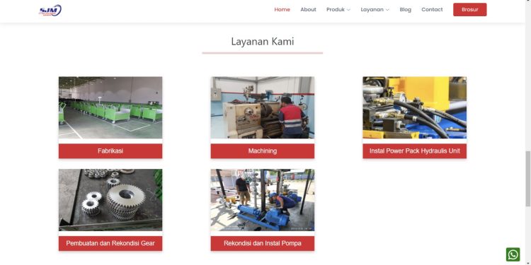Template Bengkel bubut dan sparepart