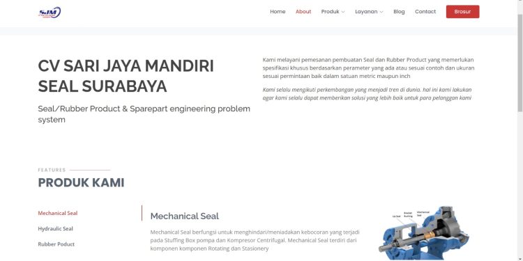 Template Bengkel bubut dan sparepart