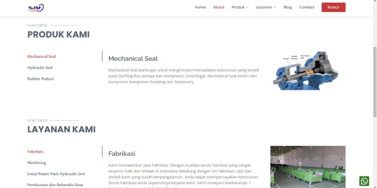 Template Bengkel bubut dan sparepart
